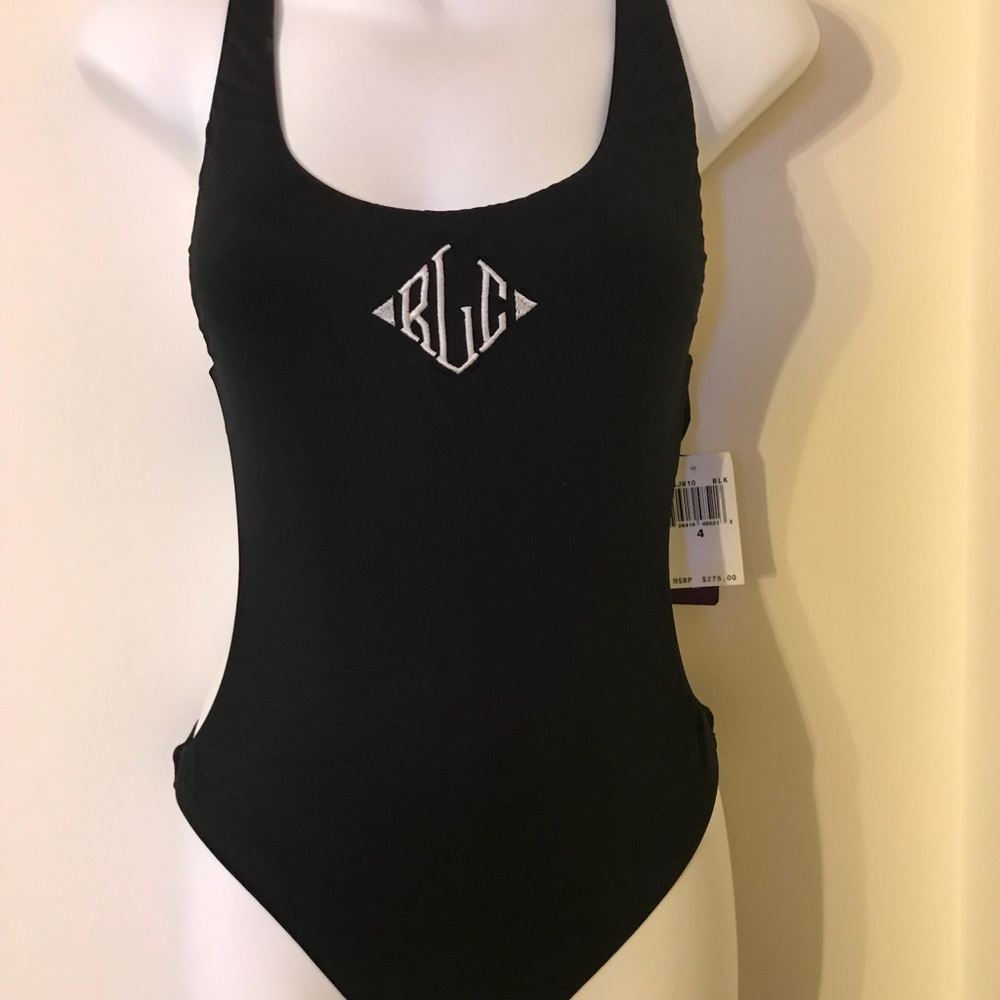 Purple label Ralph Lauren black bathing suit.